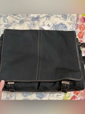 Coach Black Canvas Messenger Bag